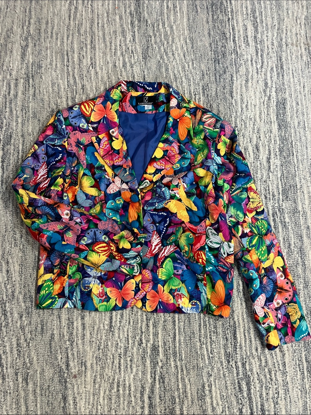 L Butterfly Jacket Bold Colorful Maximalist Alice + Olivia Style